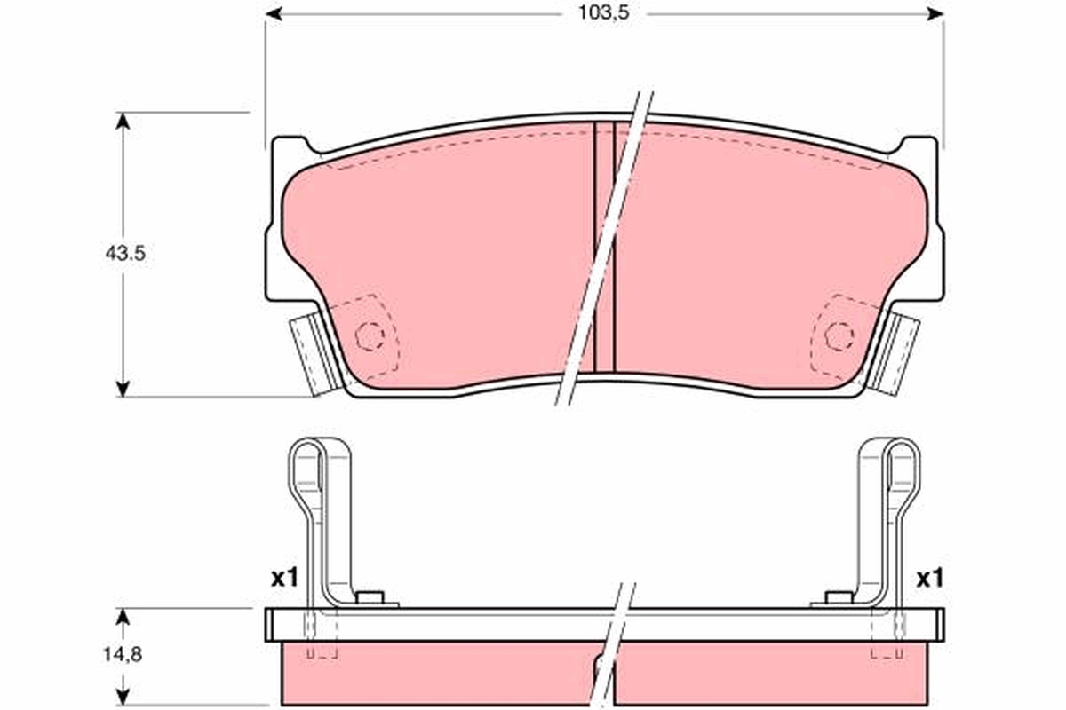 Brake Pad Set, disc brake (Front axle)  Art. GDB3183