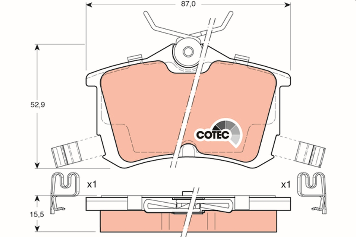 Brake Pad Set, disc brake (Rear axle)  Art. GDB3190