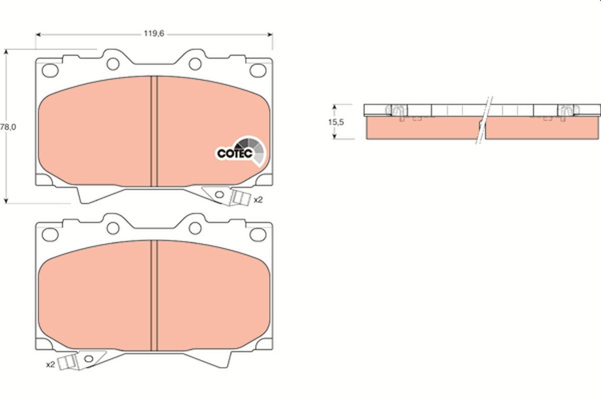 Brake Pad Set, disc brake (Front axle)  Art. GDB3197