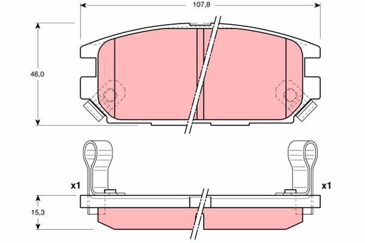 Brake Pad Set, disc brake (Rear axle)  Art. GDB3199