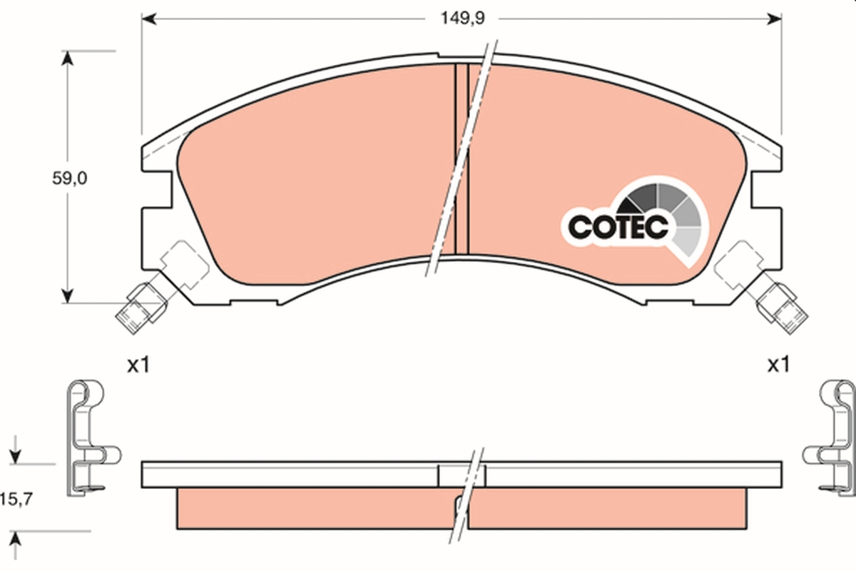 Brake Pad Set, disc brake (Front axle)  Art. GDB3200