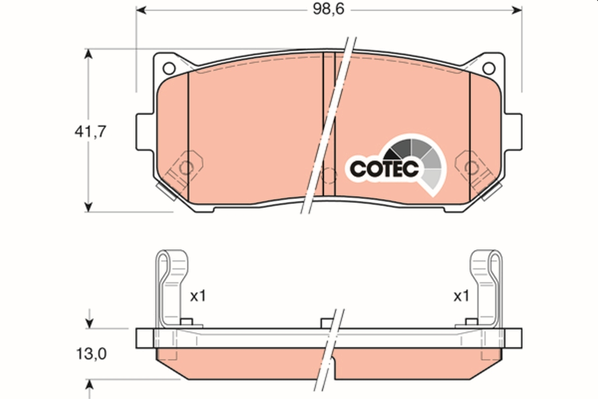 Brake Pad Set, disc brake (Rear axle)  Art. GDB3203