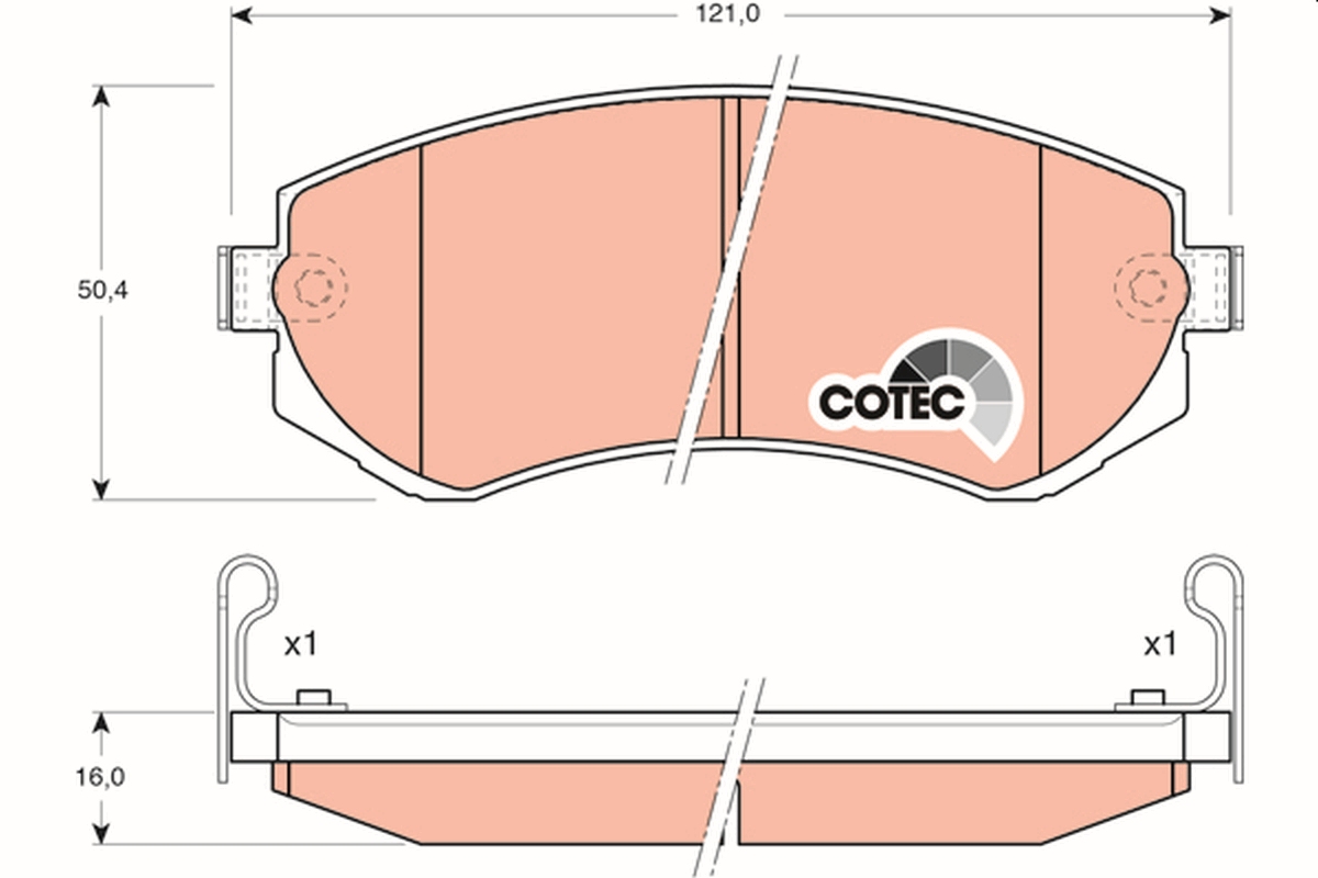 Brake Pad Set, disc brake (Front axle)  Art. GDB3208