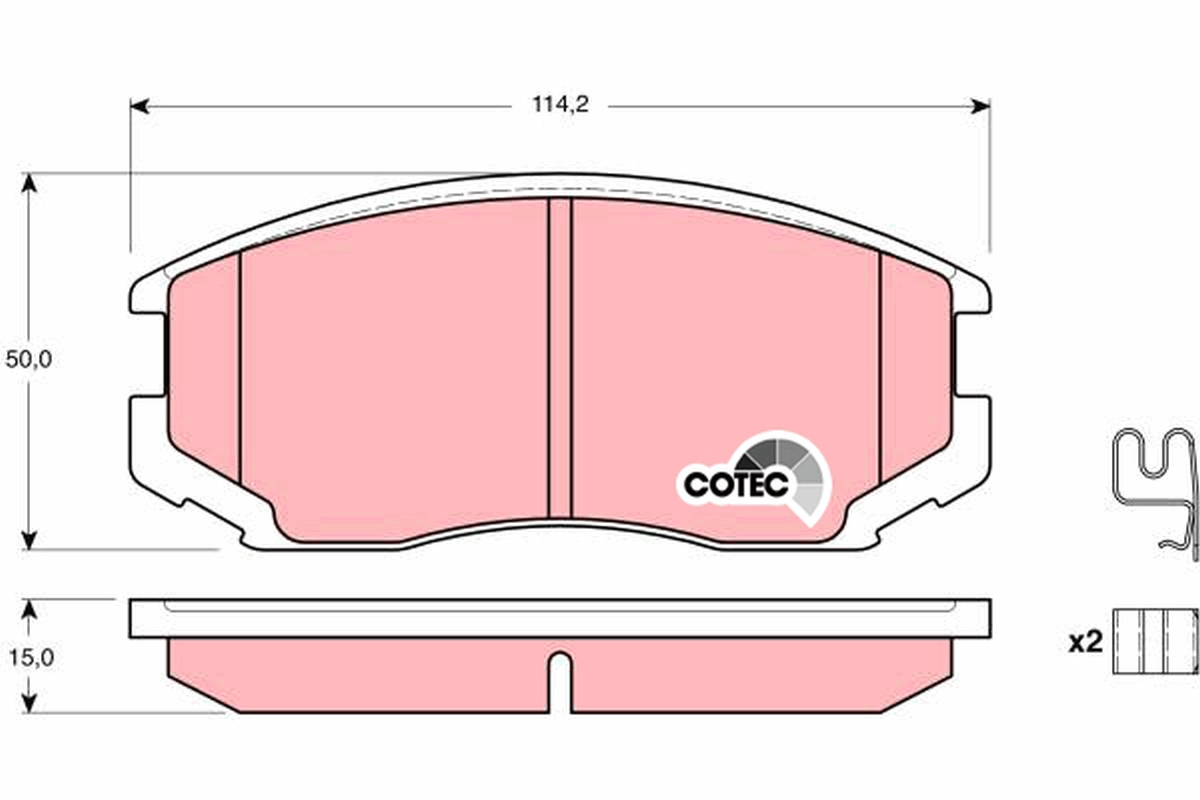 Brake Pad Set, disc brake (Front axle)  Art. GDB3214