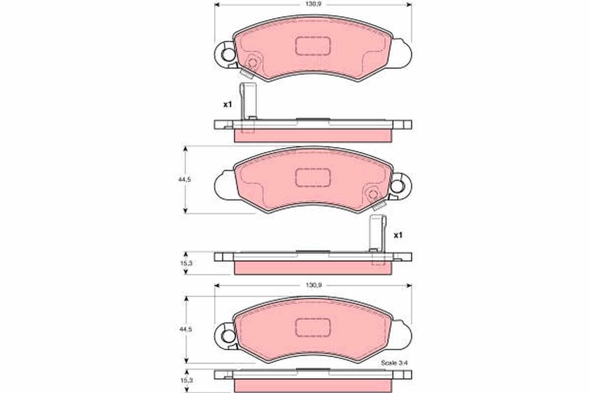 Brake Pad Set, disc brake (Front axle)  Art. GDB3215