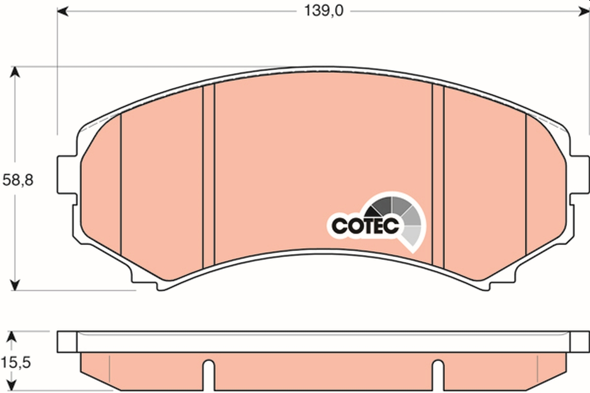 Brake Pad Set, disc brake (Front axle)  Art. GDB3246