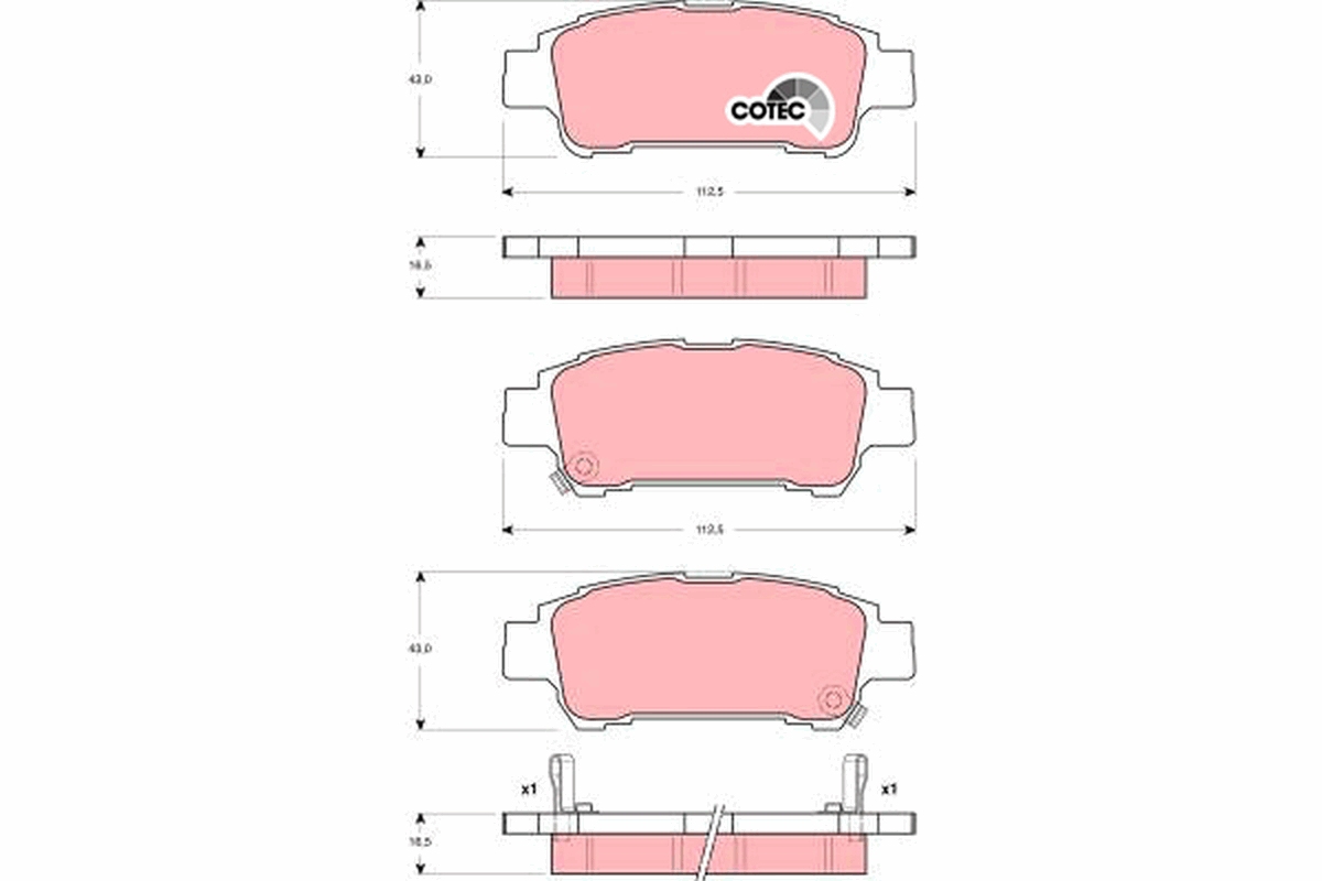 Brake Pad Set, disc brake (Rear axle)  Art. GDB3249