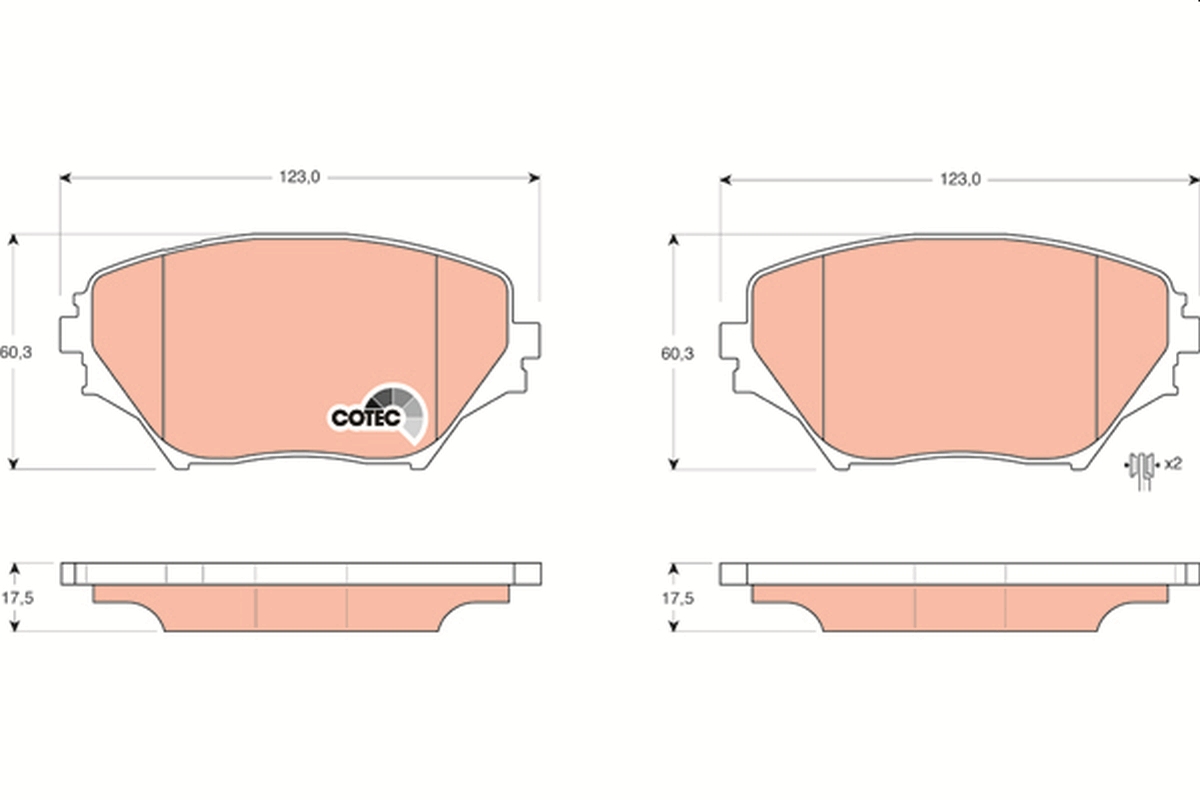 Brake Pad Set, disc brake (Front axle)  Art. GDB3251