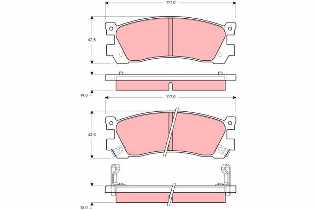 Brake Pad Set, disc brake (Rear axle)  Art. GDB3264