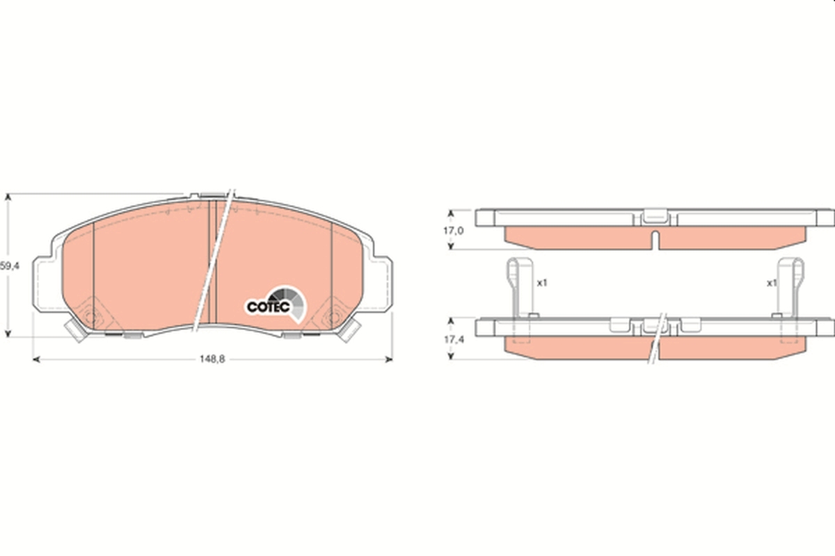 Brake Pad Set, disc brake (Front axle)  Art. GDB3268