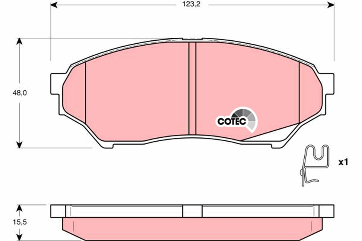 Brake Pad Set, disc brake (Front axle)  Art. GDB3270