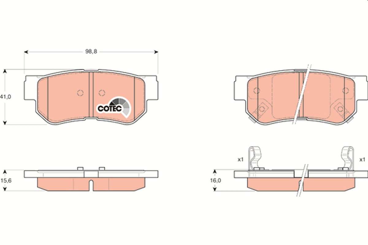 Brake Pad Set, disc brake (Rear axle)  Art. GDB3284