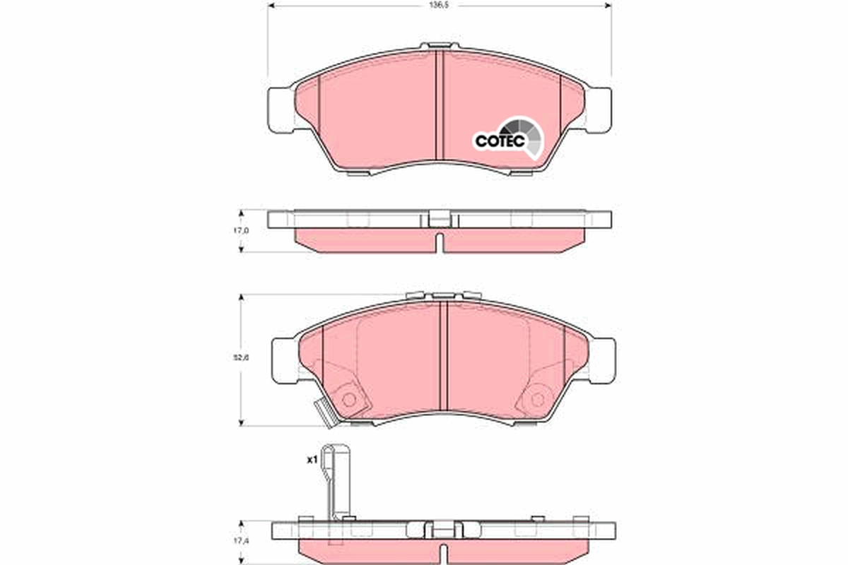 Brake Pad Set, disc brake (Front axle)  Art. GDB3290