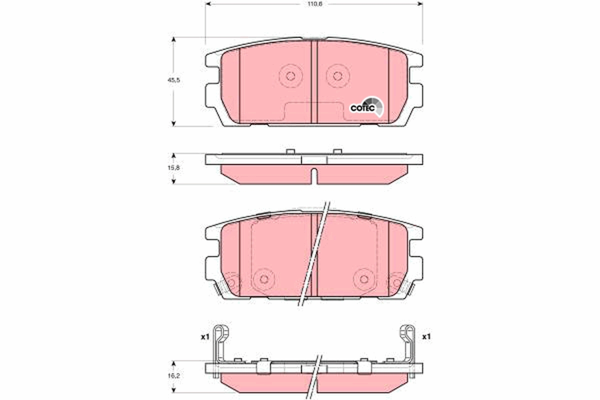 Brake Pad Set, disc brake (Rear axle)  Art. GDB3296