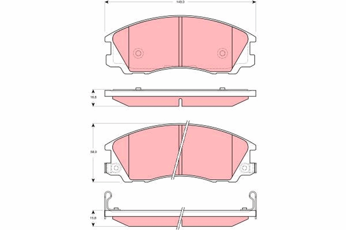 Brake Pad Set, disc brake (Front axle)  Art. GDB3299