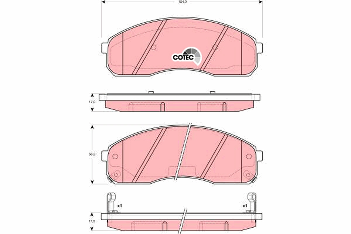 Brake Pad Set, disc brake (Front axle)  Art. GDB3301