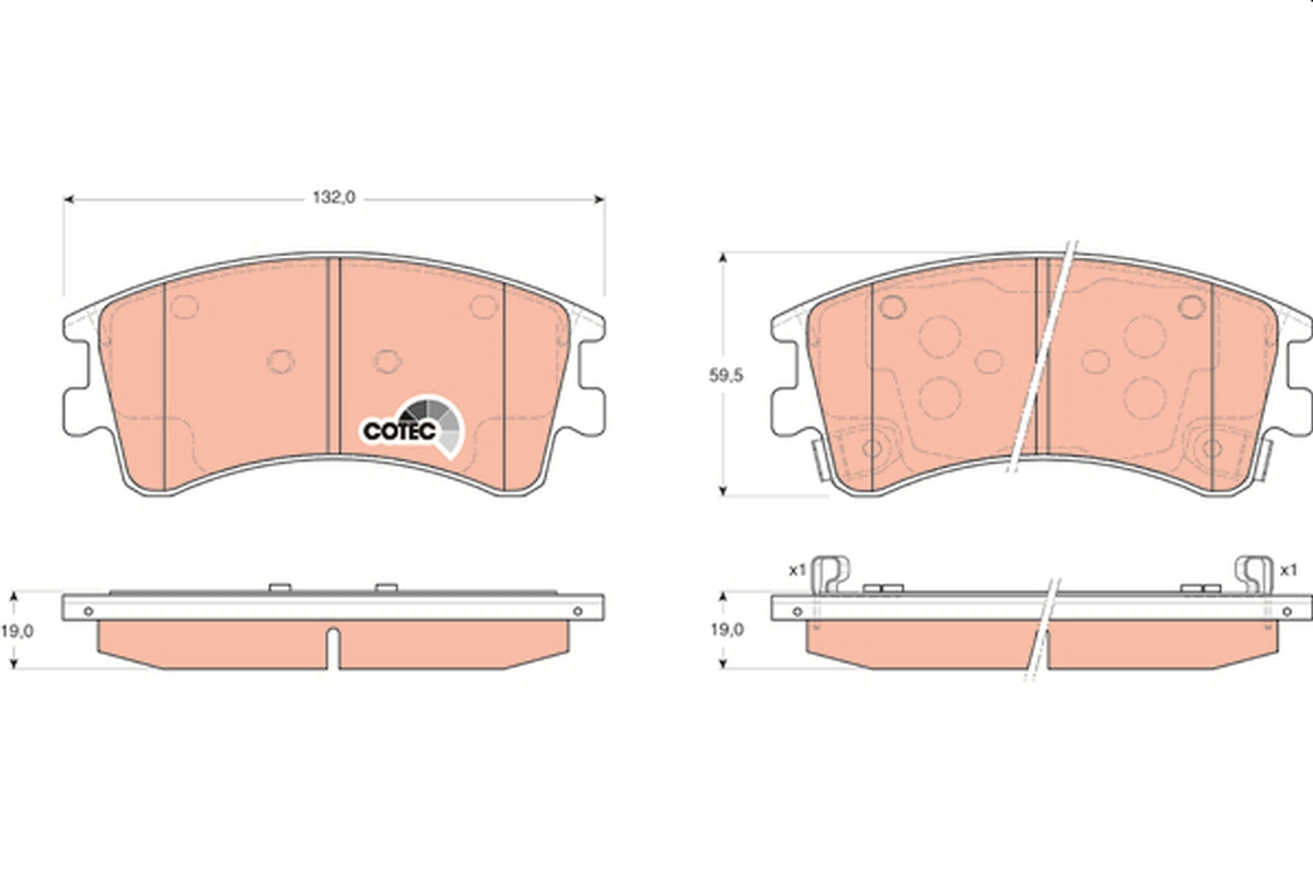 Brake Pad Set, disc brake (Front axle)  Art. GDB3310