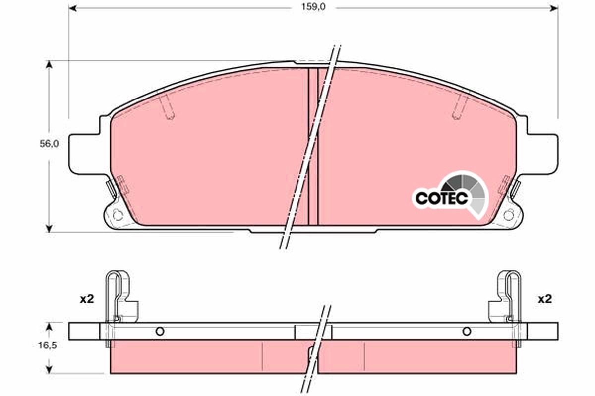 Brake Pad Set, disc brake (Front axle)  Art. GDB3312