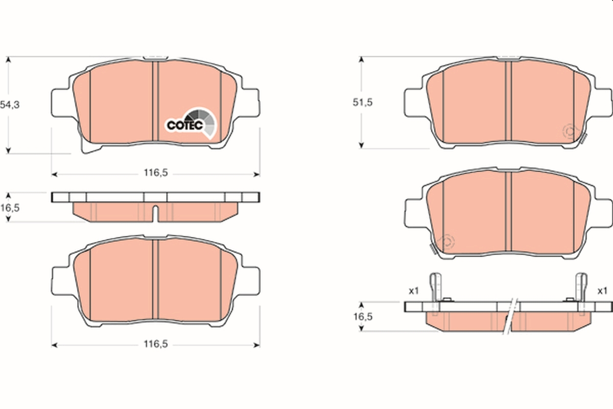 Brake Pad Set, disc brake (Front axle)  Art. GDB3317