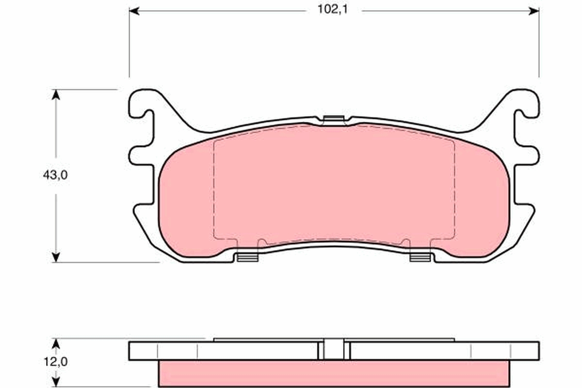 Brake Pad Set, disc brake (Rear axle)  Art. GDB3319