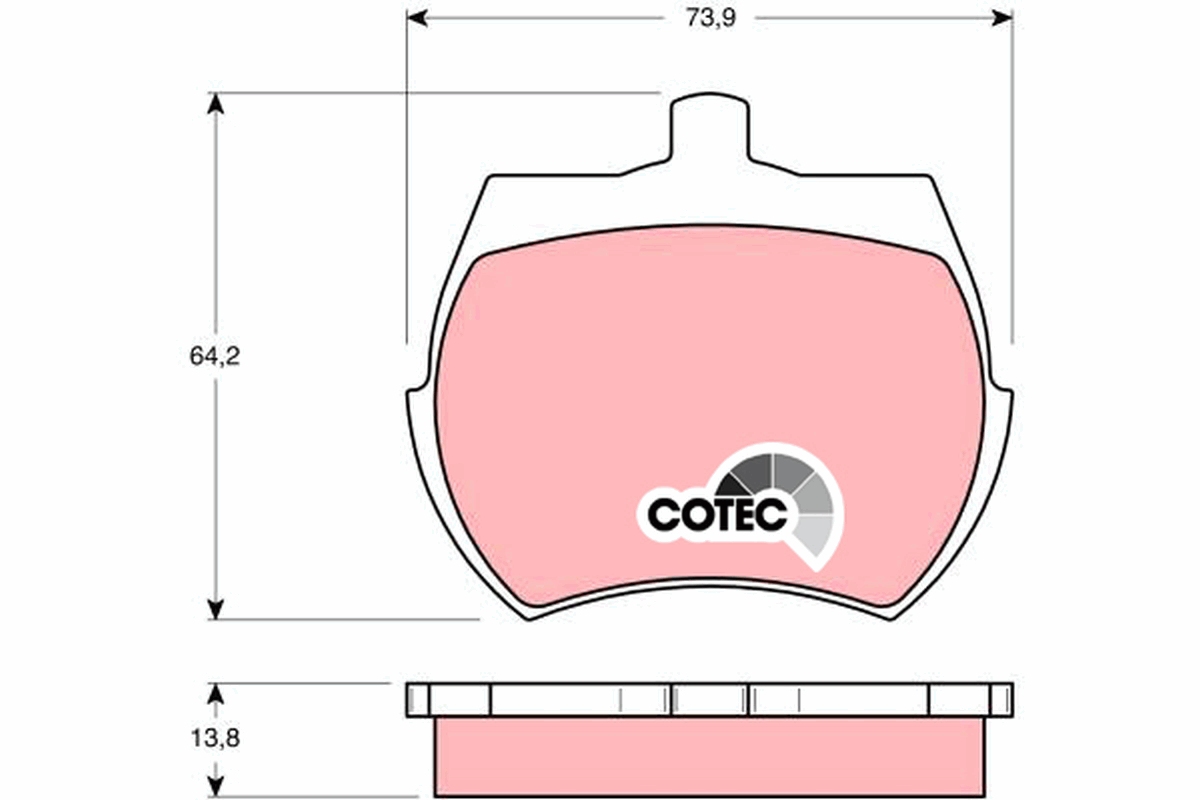 Brake Pad Set, disc brake (Front axle)  Art. GDB332