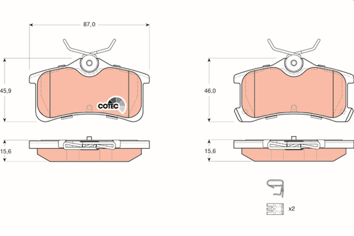 Brake Pad Set, disc brake (Rear axle)  Art. GDB3334