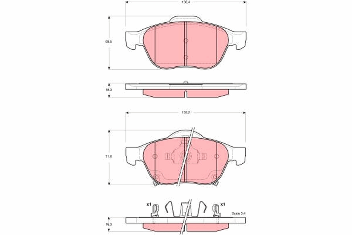 Brake Pad Set, disc brake (Front axle)  Art. GDB3335