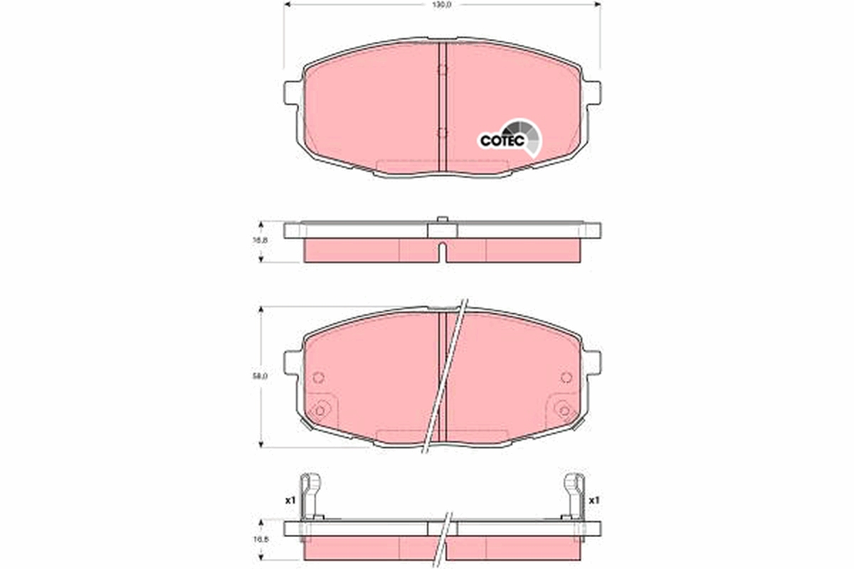 Brake Pad Set, disc brake (Front axle)  Art. GDB3342