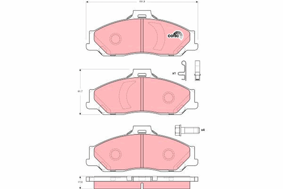 Brake Pad Set, disc brake (Front axle)  Art. GDB3353