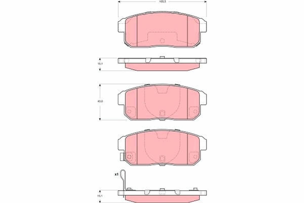 Brake Pad Set, disc brake (Rear axle)  Art. GDB3357