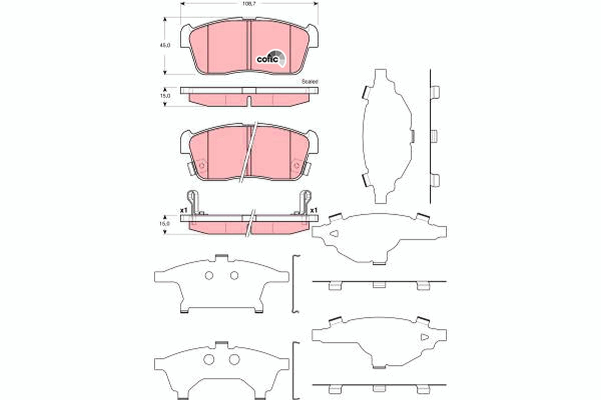 Brake Pad Set, disc brake (Front axle)  Art. GDB3359