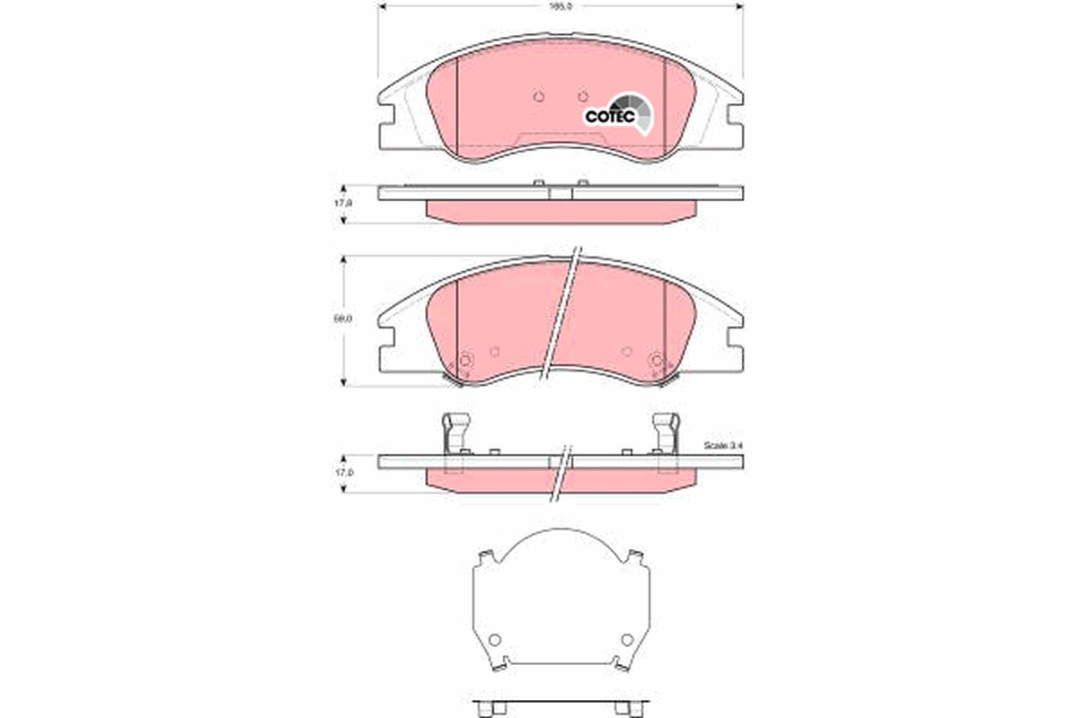 Brake Pad Set, disc brake (Front axle)  Art. GDB3367