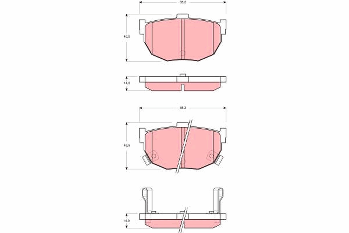 Brake Pad Set, disc brake (Rear axle)  Art. GDB3368