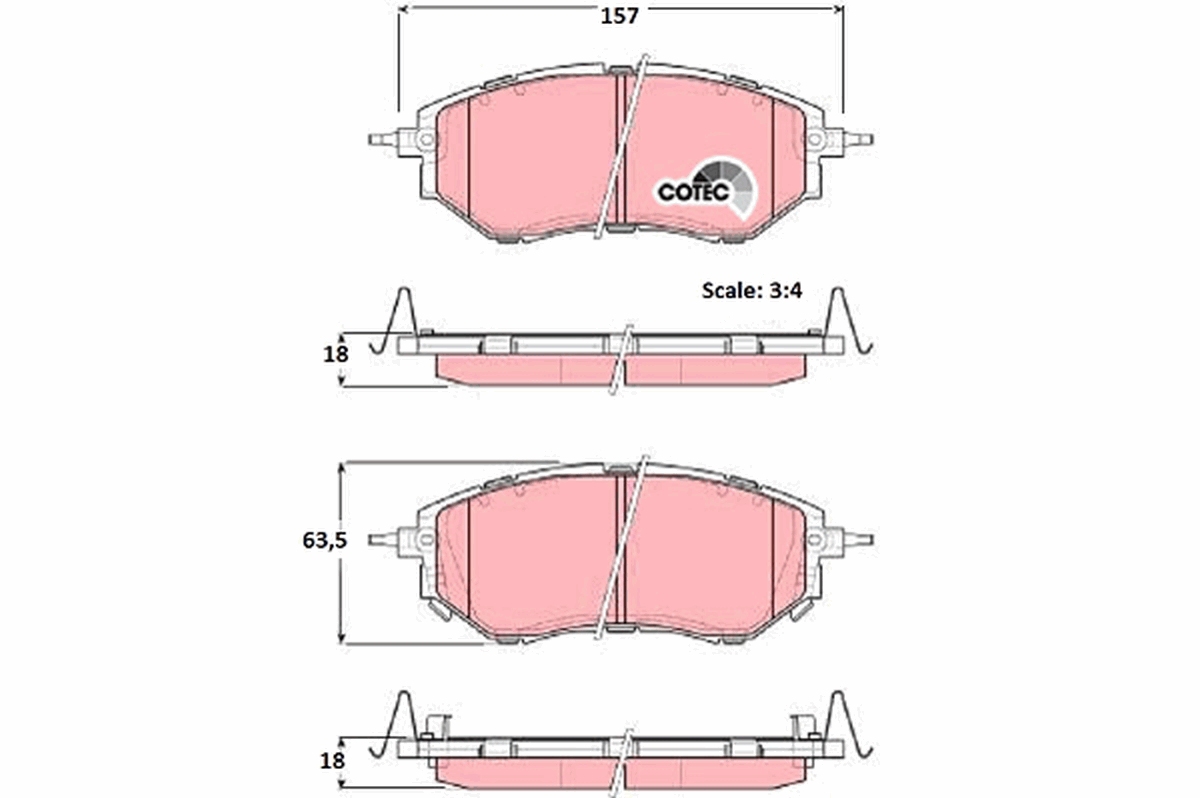 Brake Pad Set, disc brake (Front axle)  Art. GDB3372