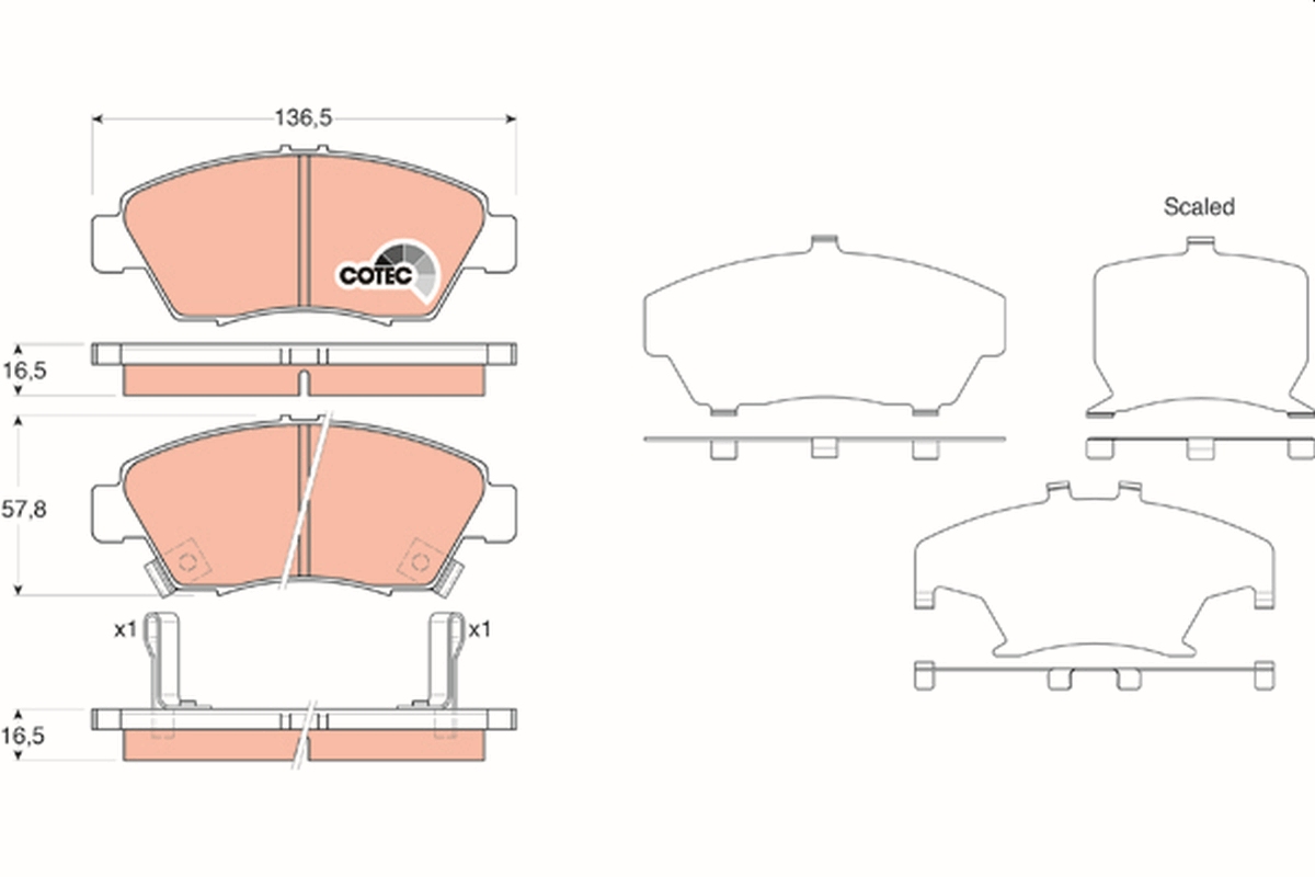 Brake Pad Set, disc brake (Front axle)  Art. GDB3375