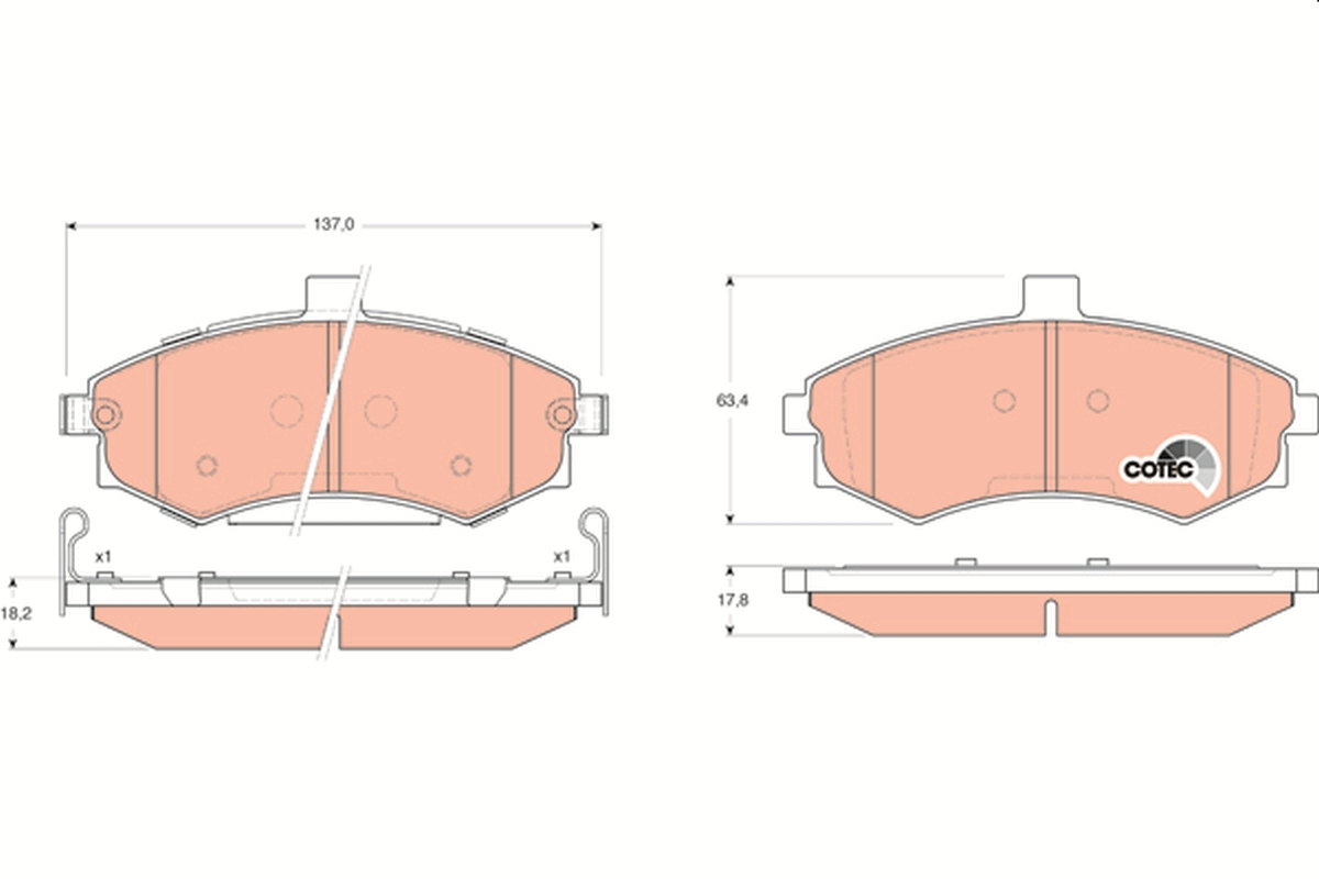 Brake Pad Set, disc brake (Front axle)  Art. GDB3378