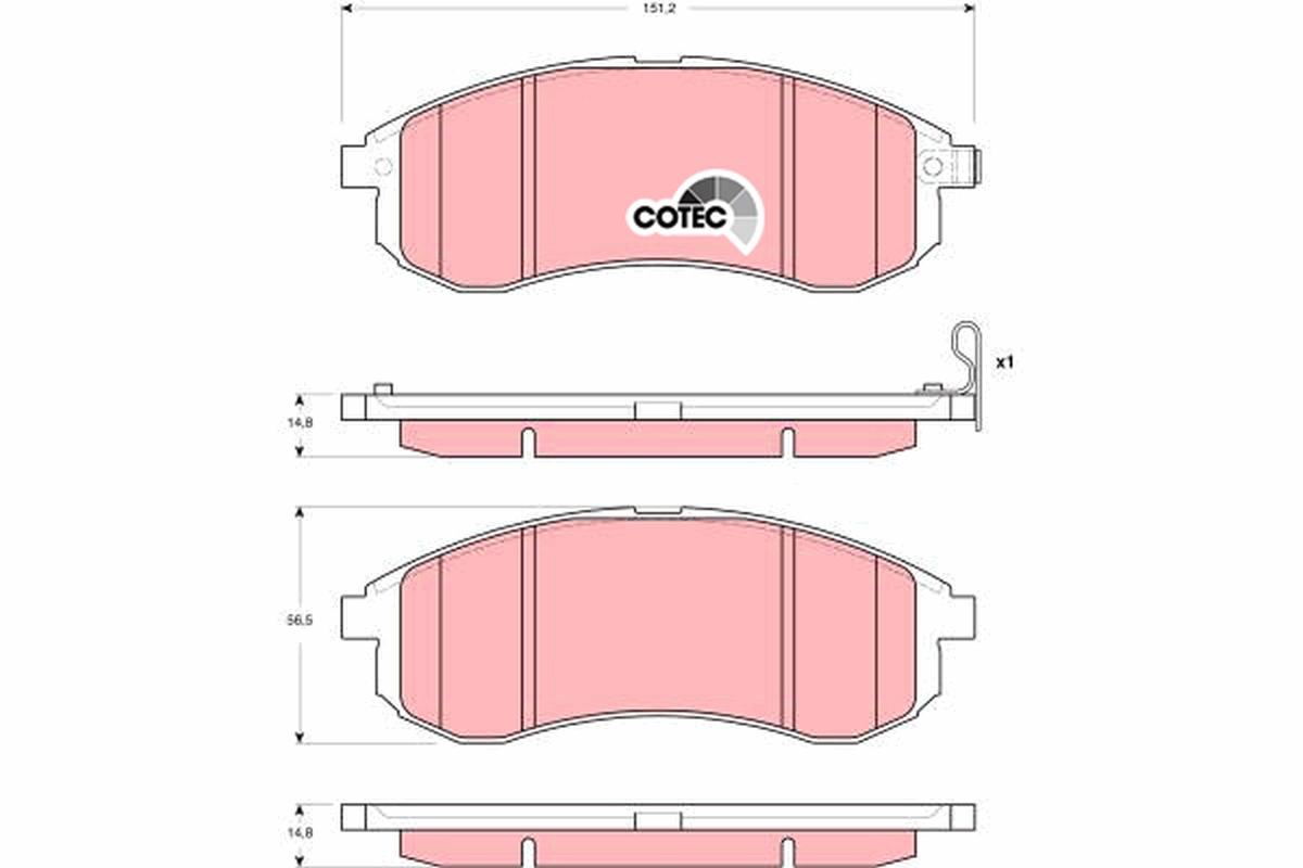 Brake Pad Set, disc brake (Front axle)  Art. GDB3380