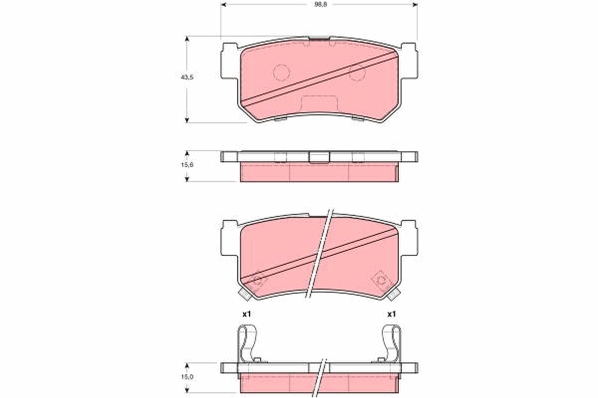 Brake Pad Set, disc brake (Rear axle)  Art. GDB3382