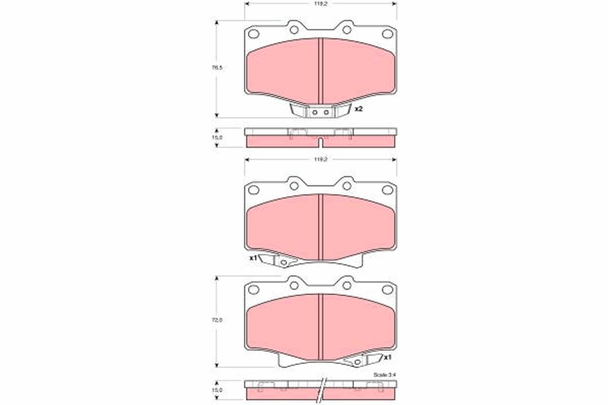 Brake Pad Set, disc brake (Front axle)  Art. GDB3383