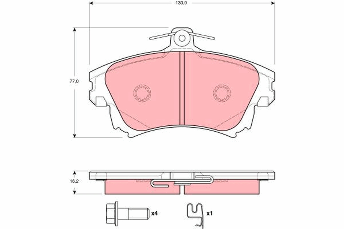 Brake Pad Set, disc brake (Front axle)  Art. GDB3389