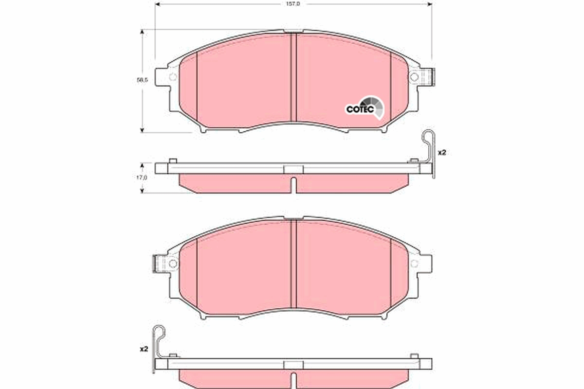 Brake Pad Set, disc brake (Front axle)  Art. GDB3392