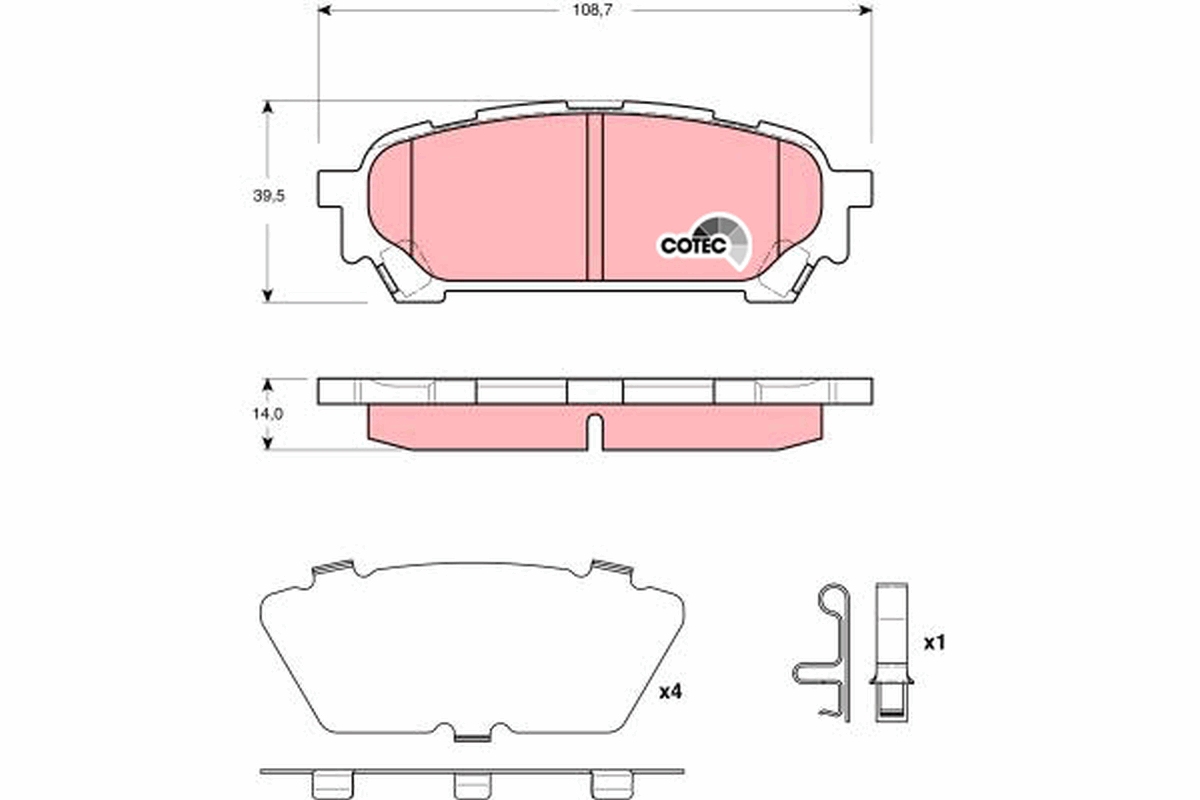 Brake Pad Set, disc brake (Rear axle)  Art. GDB3395