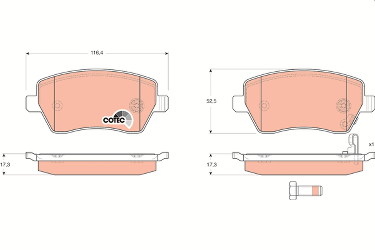 Brake Pad Set, disc brake (Front axle)  Art. GDB3396