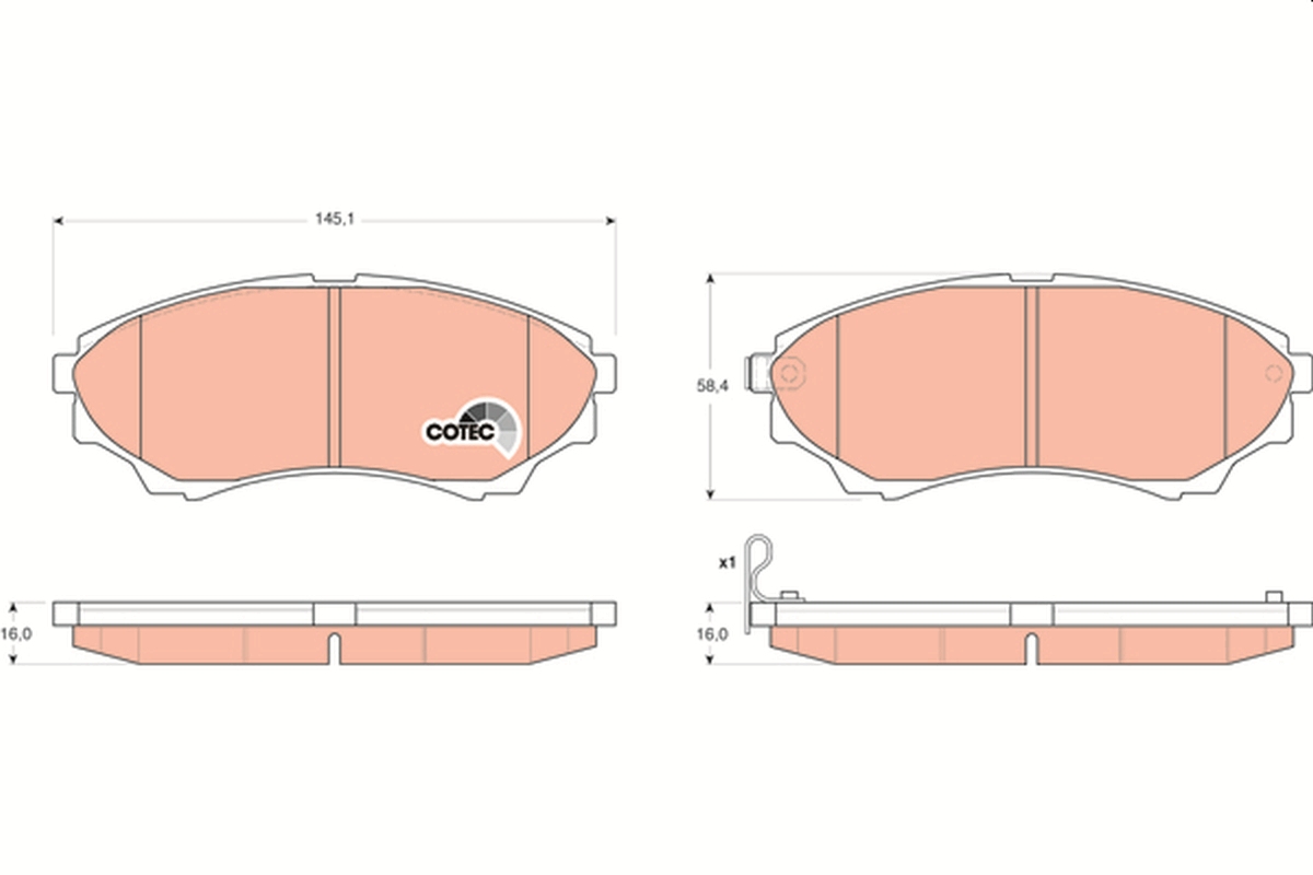 Brake Pad Set, disc brake (Front axle)  Art. GDB3403