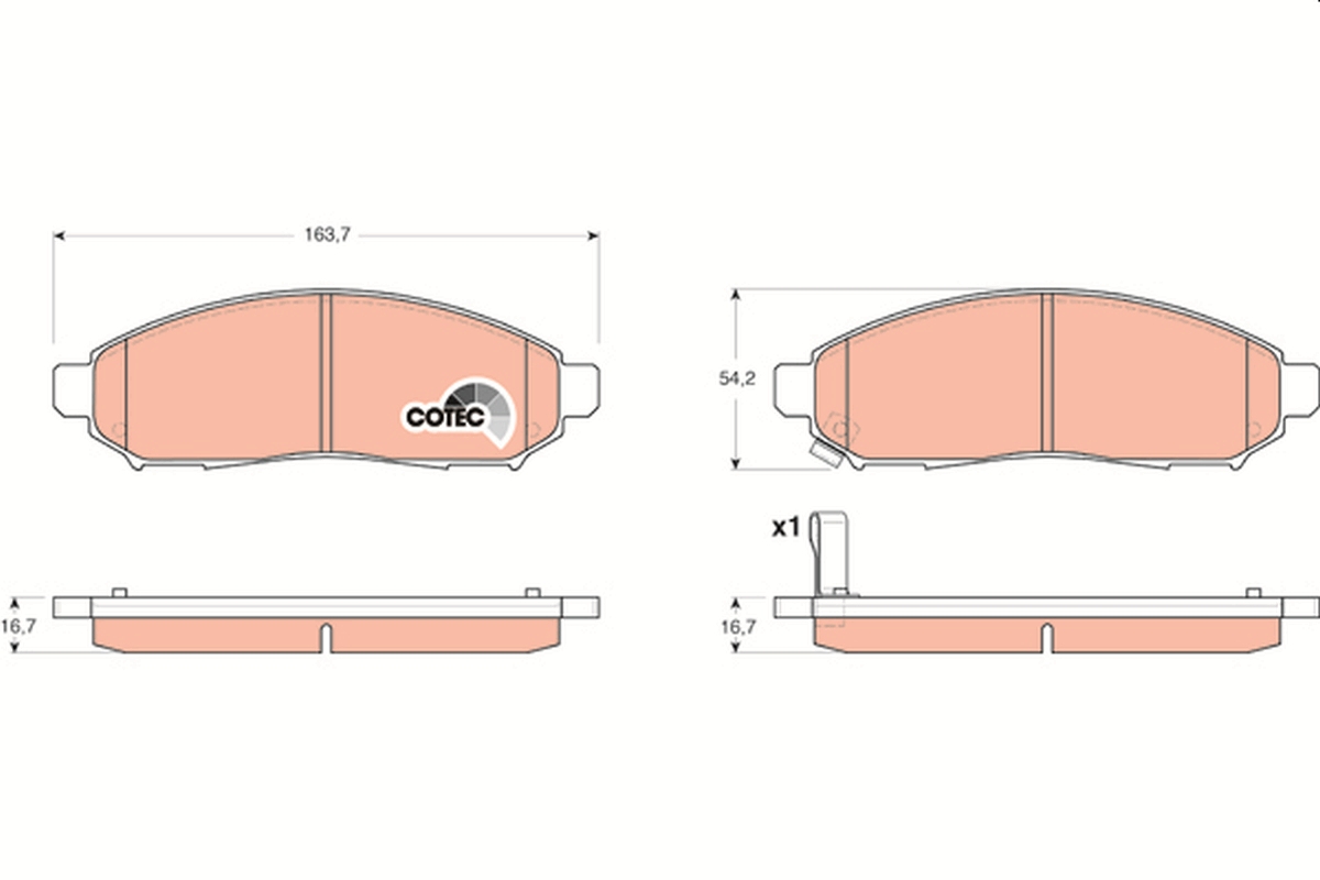 Brake Pad Set, disc brake (Front axle)  Art. GDB3404