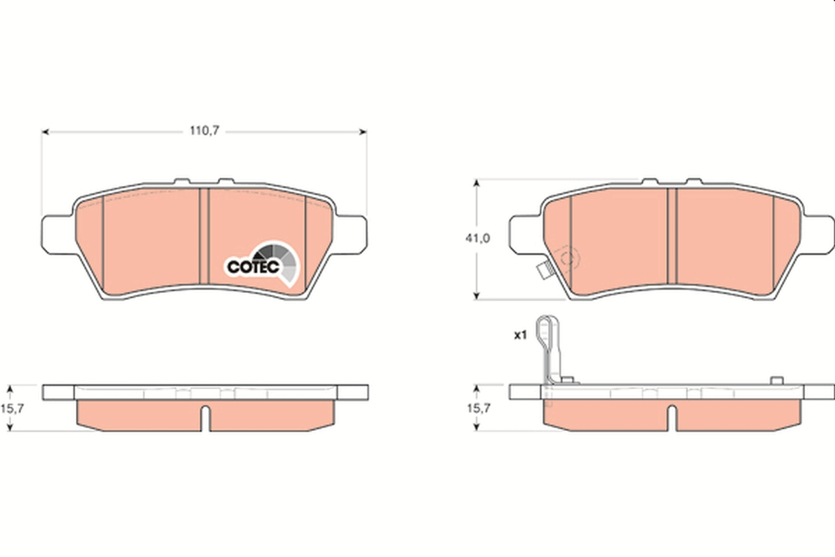 Brake Pad Set, disc brake (Rear axle)  Art. GDB3405