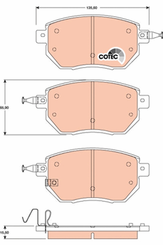 Brake Pad Set, disc brake (Front axle)  Art. GDB3416