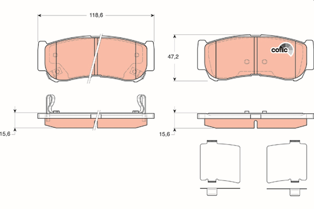 Brake Pad Set, disc brake (Rear axle)  Art. GDB3419