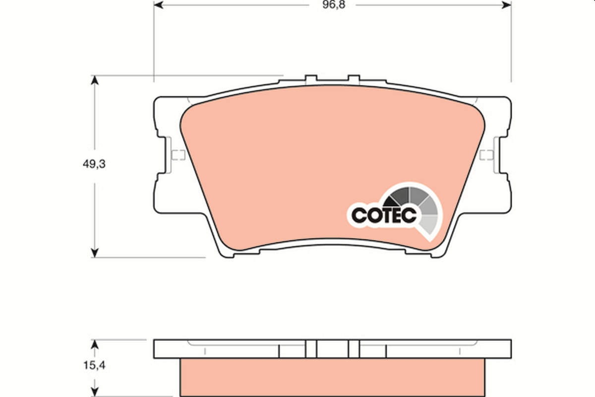 Brake Pad Set, disc brake (Rear axle)  Art. GDB3426