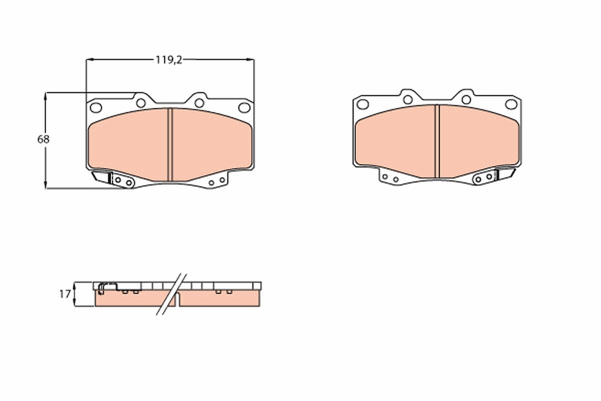 Brake Pad Set, disc brake (Front axle)  Art. GDB3428